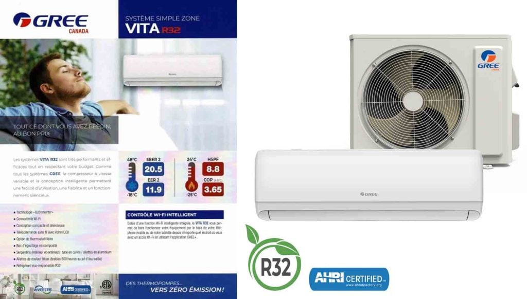 Gree Vita thermopompe murale