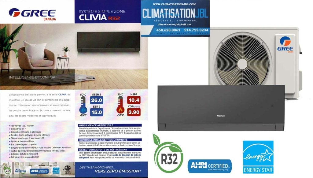 Gree Clivia Energy Star Climatisation JBL